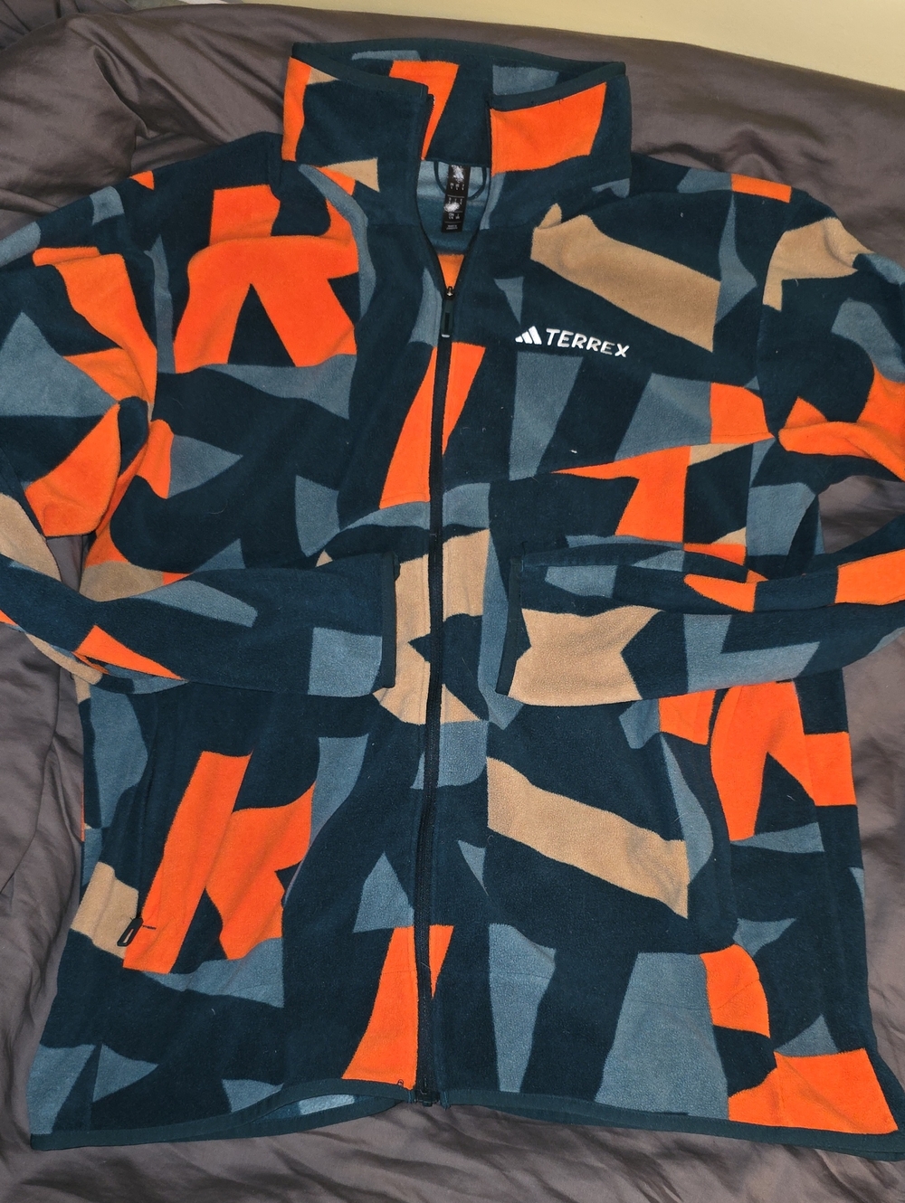 Adidas Terrex Geometric Colorblock Fleece Zip-up